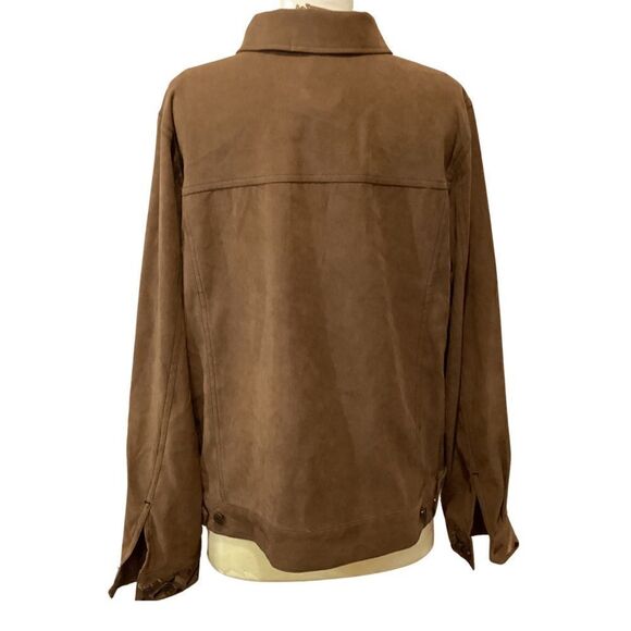 VINTAGE BOB MACKIE Brown
Western Button Down Shirt Jacket Brown Faux Suede L - Picture 4 of 14